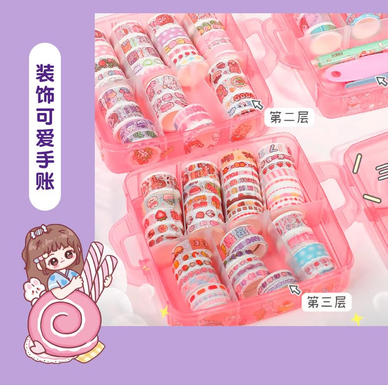 SAMVARDHAN Washi Tape Set - 100 Pcs Designer Decorative Gift